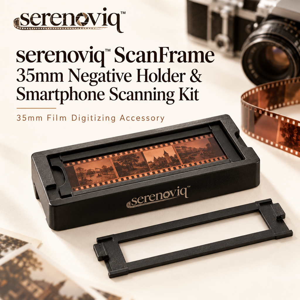 serenoviq™ ScanFrame 35mm Negative Holder & Smartphone Scanning Kit