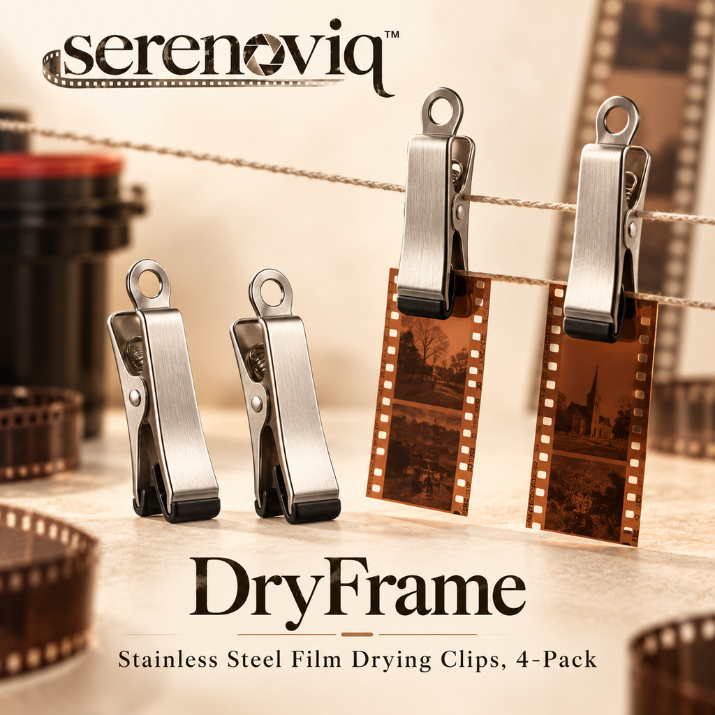 serenoviq™ DryFrame Stainless Steel Film Drying Clips, 4-Pack