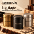 serenoviq™ Heritage Metal Film Canisters, 3-Pack