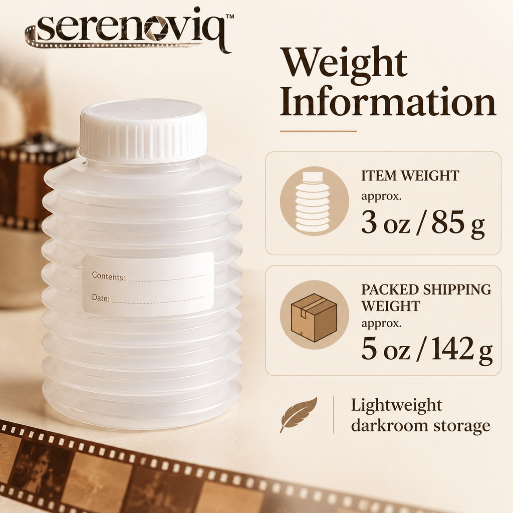 serenoviq™ AirFold 34 oz Accordion Darkroom Storage Bottle