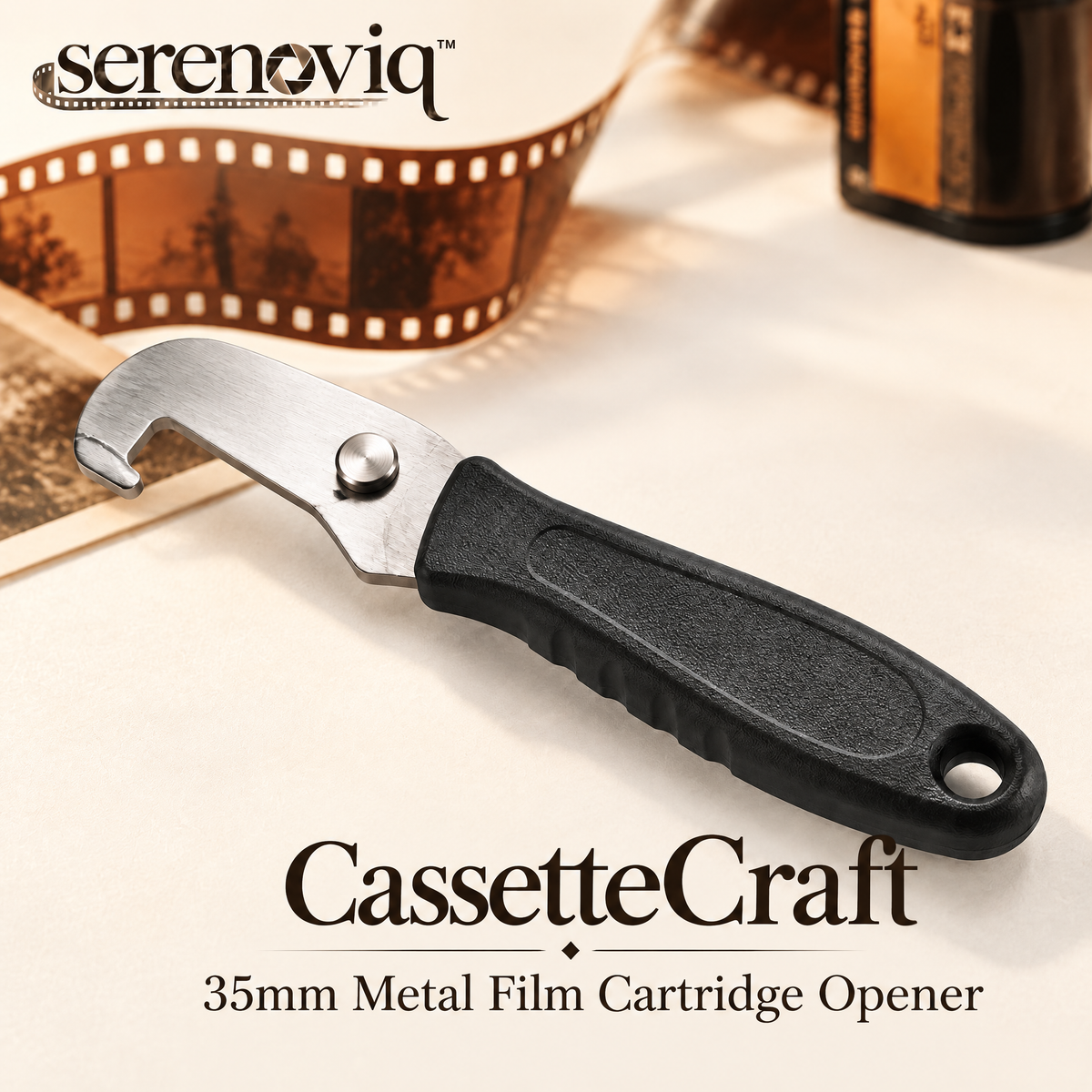 serenoviq™ CassetteCraft 35mm Metal Film Cartridge Opener