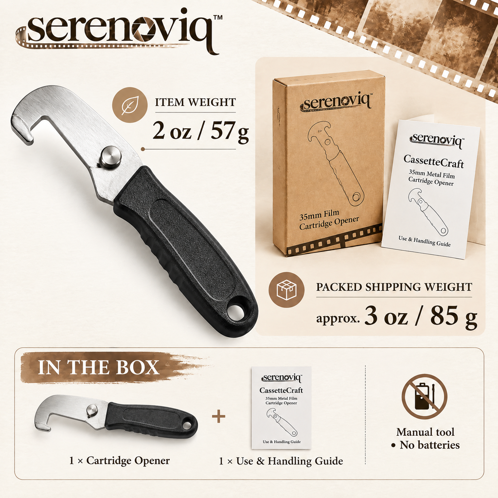 serenoviq™ CassetteCraft 35mm Metal Film Cartridge Opener