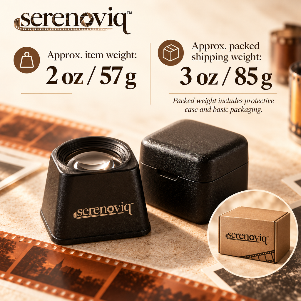 serenoviq™ NegativeView 8x Film Loupe with Storage Case